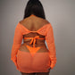 Twist Sleeve Mesh Set - Tangerine (Made to order)