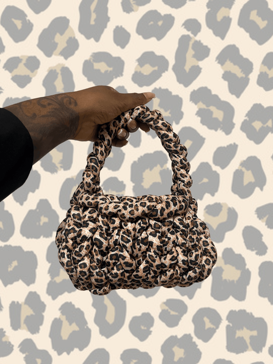 The Bubble Bag - Leopard Mini (Non-velvet) (Handmade)