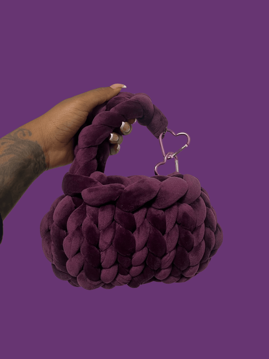 The Bubble Bag - Grape Velvet (Handmade)